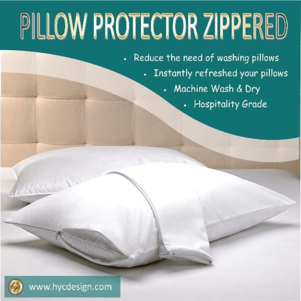 Zippered Pillow Protector Cover (200 Thread Count) (72pcs/Per Case)