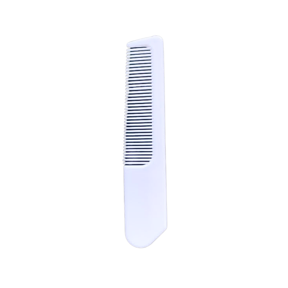 Individually wrapped disposable hair comb, ideal for hotels, guest bathrooms, amenity kits, and personal travel grooming