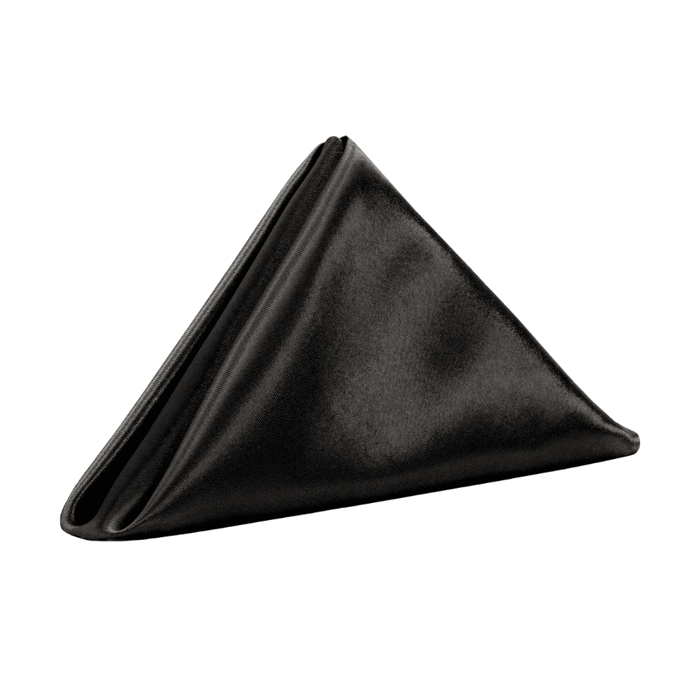 Square Napkin - Black - Folded