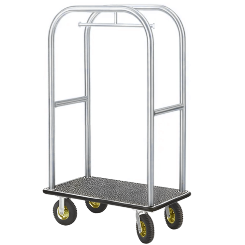 heavy duty bellman cart for hotels and resorts, ideal for luggage transport