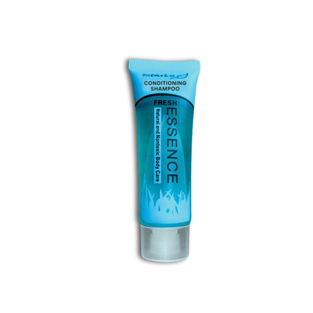 Travel-ready hotel mini toiletries in bulk, including shampoo and soap. High-volume hotel soap and shampoo sets in wholesale travel sizes. Hotel amenities wholesale with mini travel-size soap and shampoo. Affordable wholesale hotel toiletries with soap, shampoo, and conditioner. CHS-ConditioningShampoo-Essence