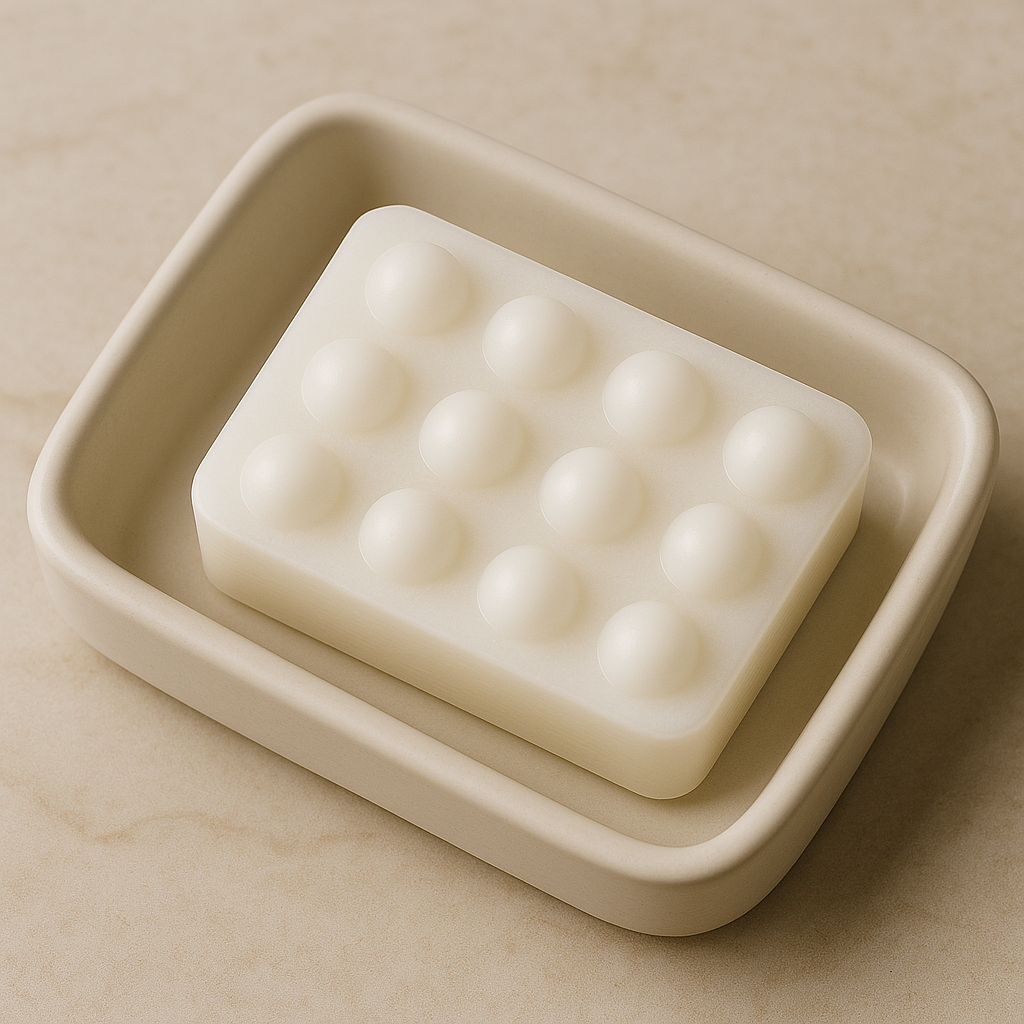 Luxe 30g fragranced massage soap for upscale hotels and spas, infused with clean floral and woody notes for guest use