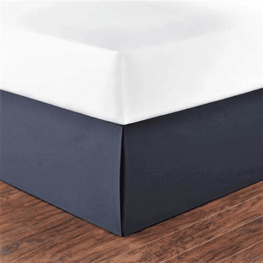 Polyester bed skirts for hotels, Airbnb, and resorts, perfect for bulk bedding supply
