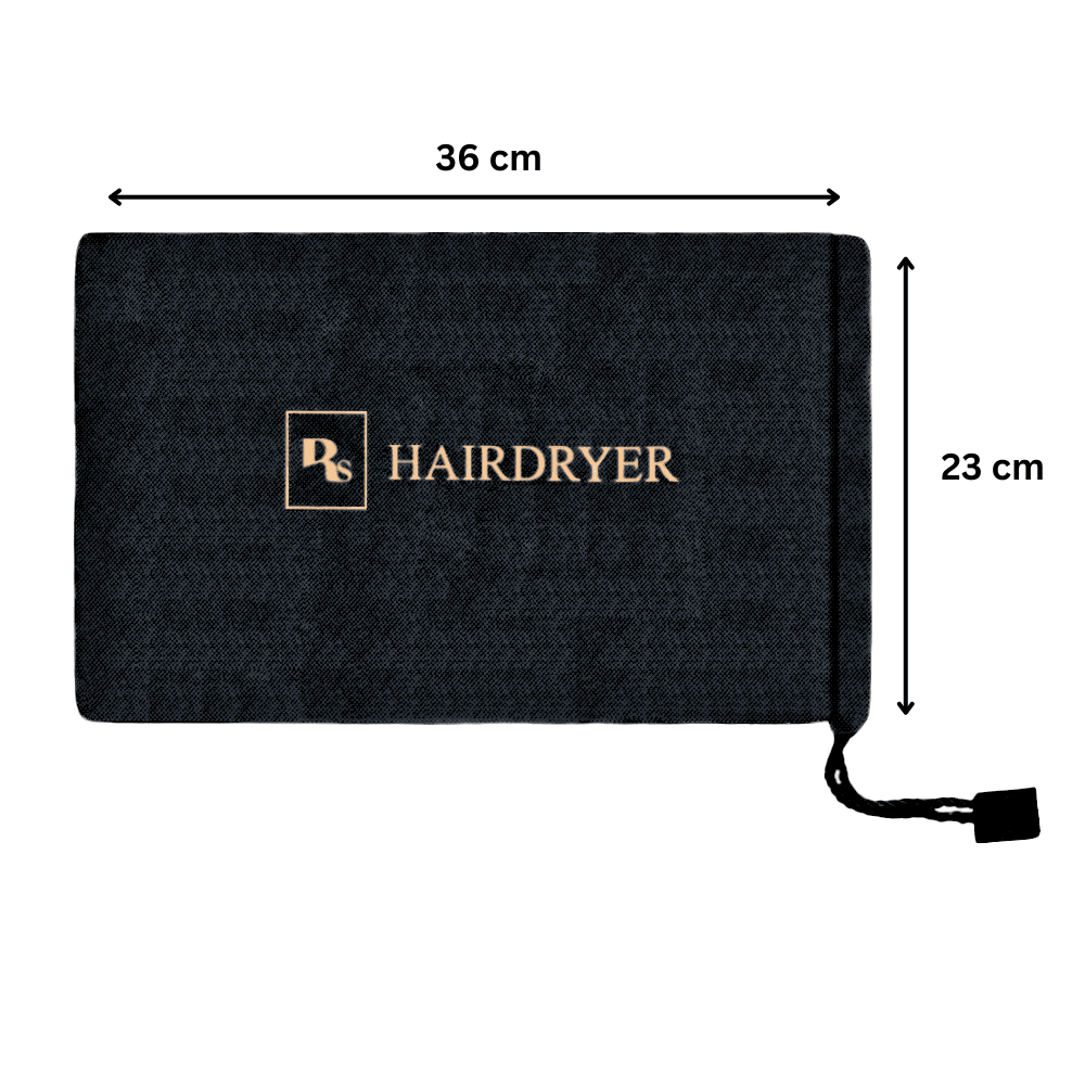 Hair Dryer Carry Bag with Logo - Dimensions