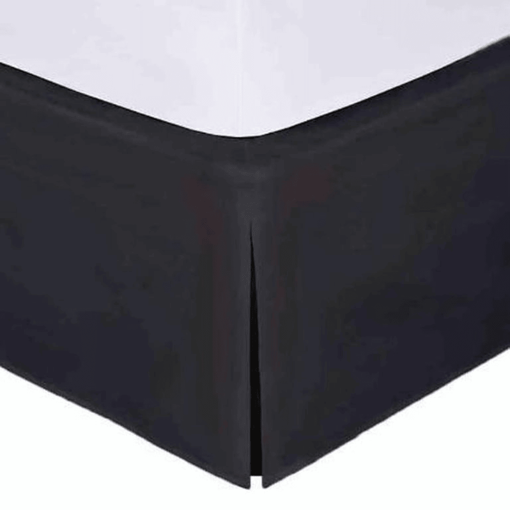 Polyester bed skirts for hotels, Airbnb, and resorts, perfect for bulk bedding supply