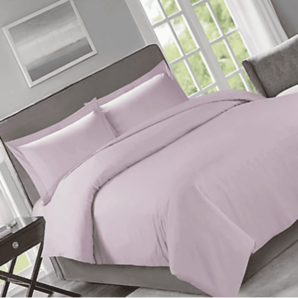 Lavender 3pc solid duvet cover mini set at HYC Design