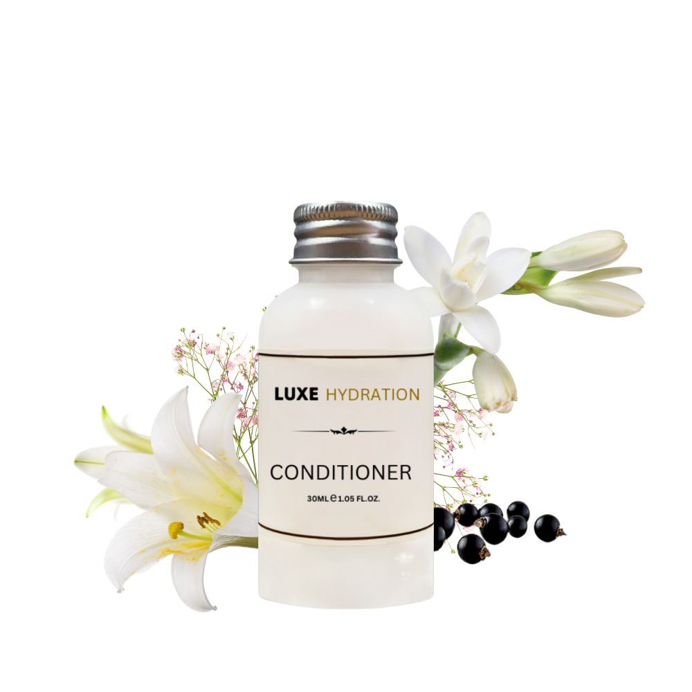 Travel-size 30ml conditioner with softening formula, perfect for hotel bathrooms, Airbnb stays, or personal care bundles