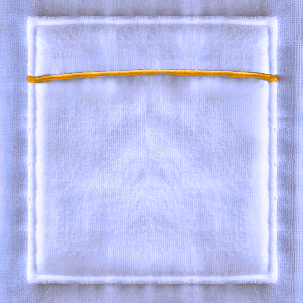Shawl Bathrobe - Gold Piping - Close up