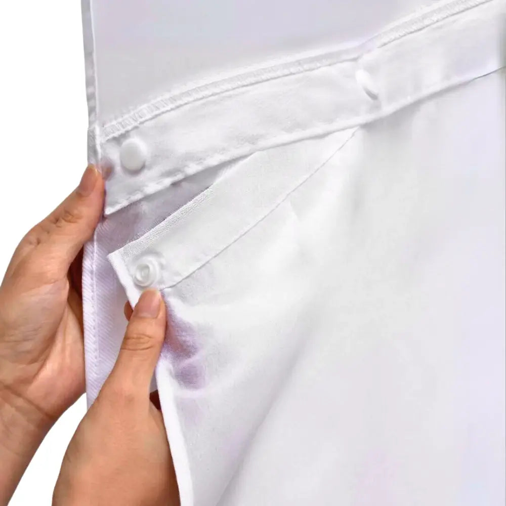 Snap-On Removable Liner Replacement for Hook Less Shower Curtain - Close up
