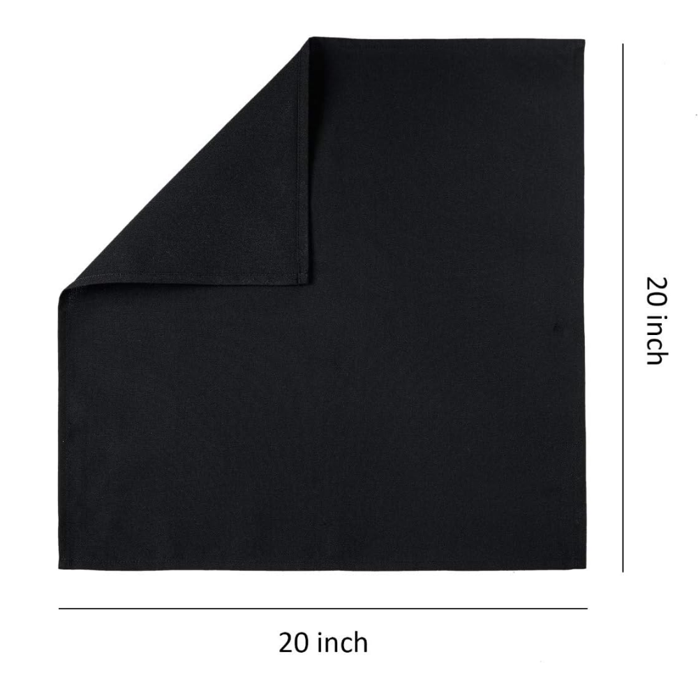 Square Napkin - Black - Dimension
