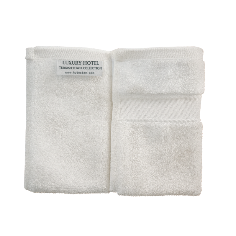 Deluxe TT Series Turkish cotton washcloth, compact, absorbent, and quick-dry, designed for luxury hotels and boutique accommodations.
