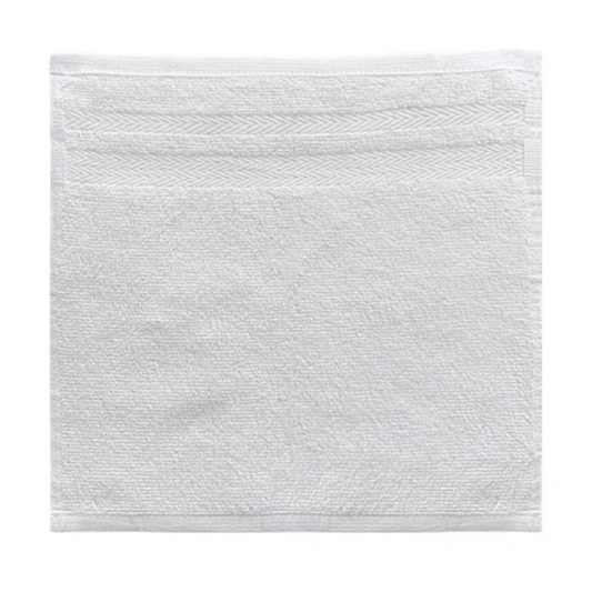 Affordable white cotton washcloths for hotels, Airbnb, and inns, for wholesale orders