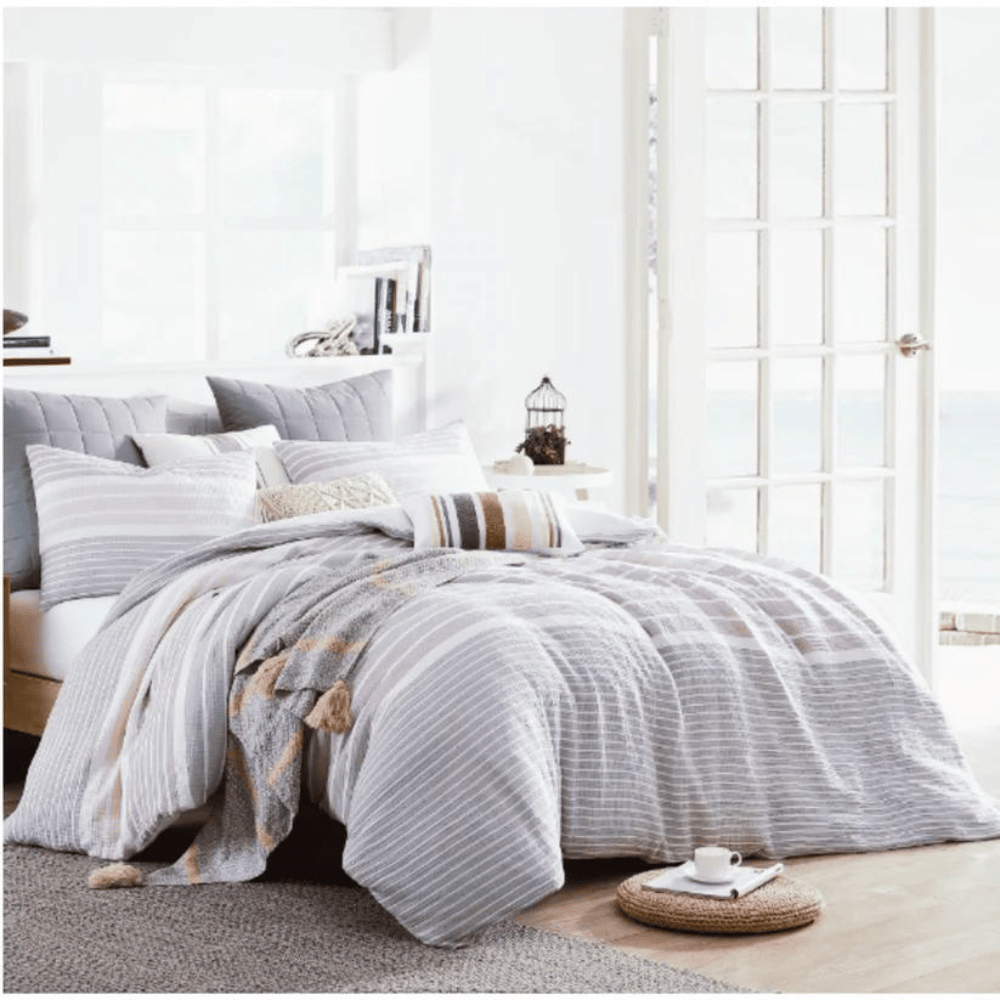 3pc Cordelia Duvet Cover Set - Oatmeal