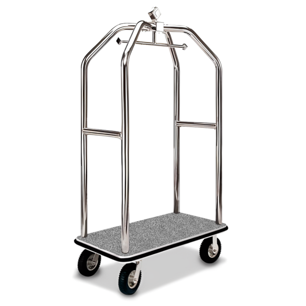 Bellman cart for hotels, inns, and resorts, ideal for luggage transport and wholesale hotel supply