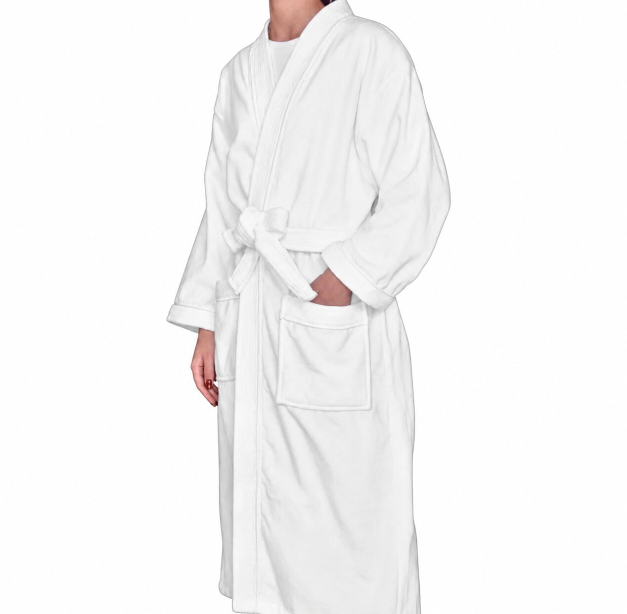 Velour Terry Kimono Bathrobe (10pcs/Per Case)