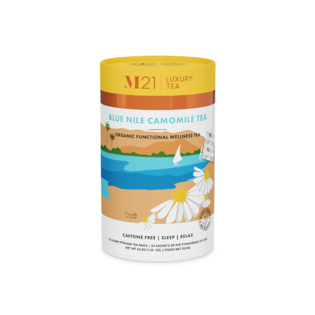 Organic Blue Nile chamomile tea in compostable sachets. Bulk herbal tea for spas, boutique hotels, or wellness retreats.
