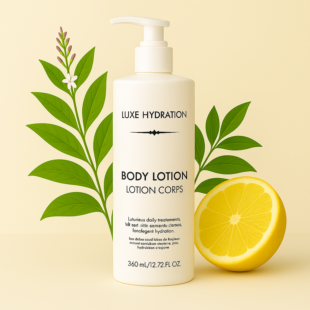 360ml Lemon Verbena body lotion for hotels and resorts, with light hydration and refreshing citrus scent.
