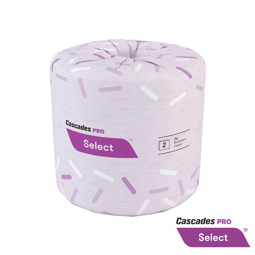 Balanced Softness and Strength: Select Toilet Paper Ensures a Reliable and Comfortable Experience - (48 rolls per case) - shop now at Canadian Hotel Supplies