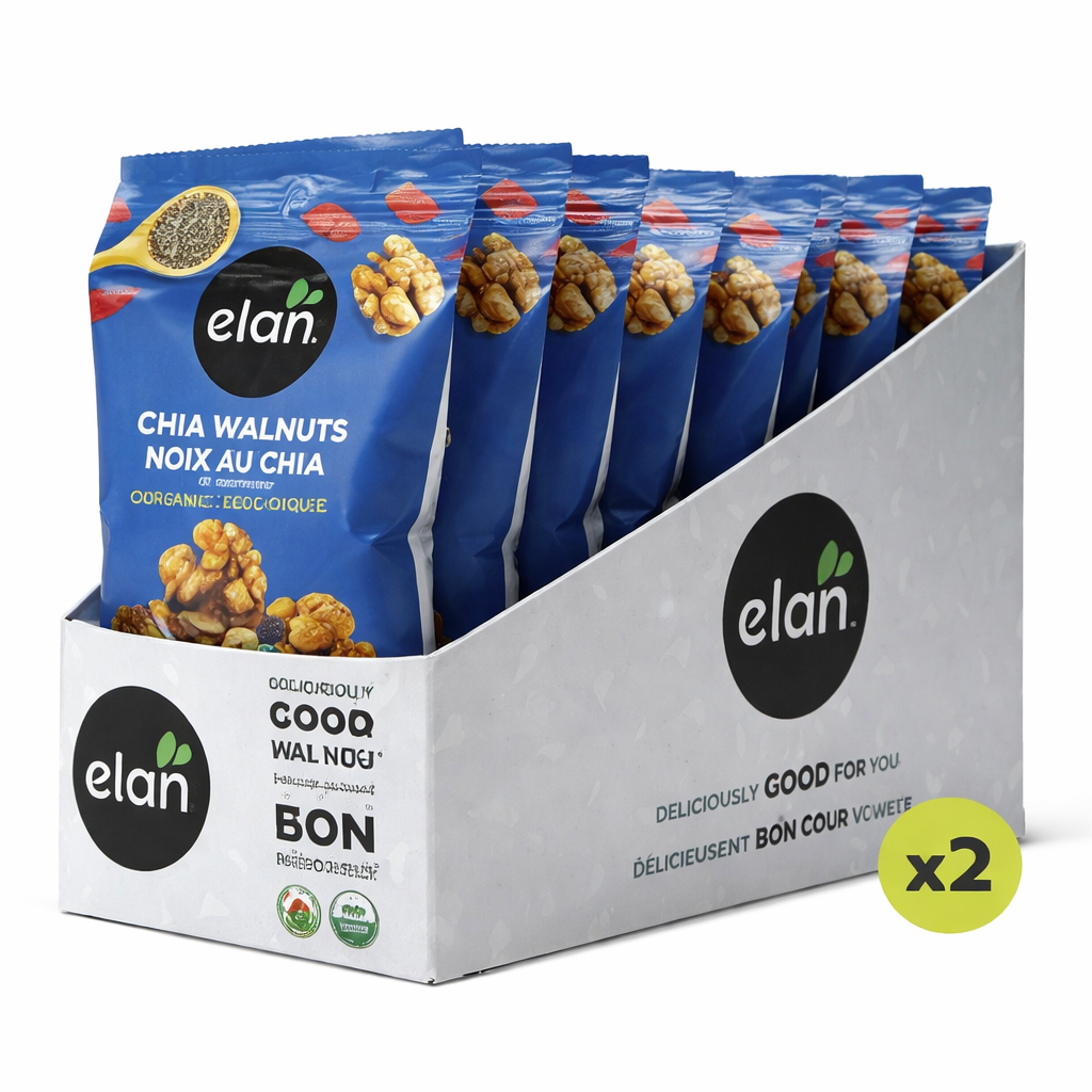 Chia walnuts mini snack bulk, single serve nut mix for hotel minibars and guest room hospitality use