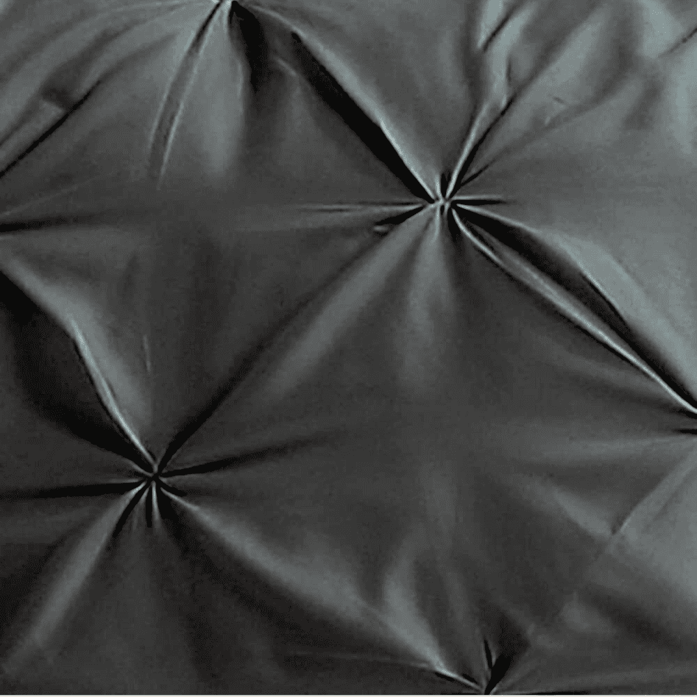 Pintuck Comforter Set 3 Pieces - Dark Grey - Close up