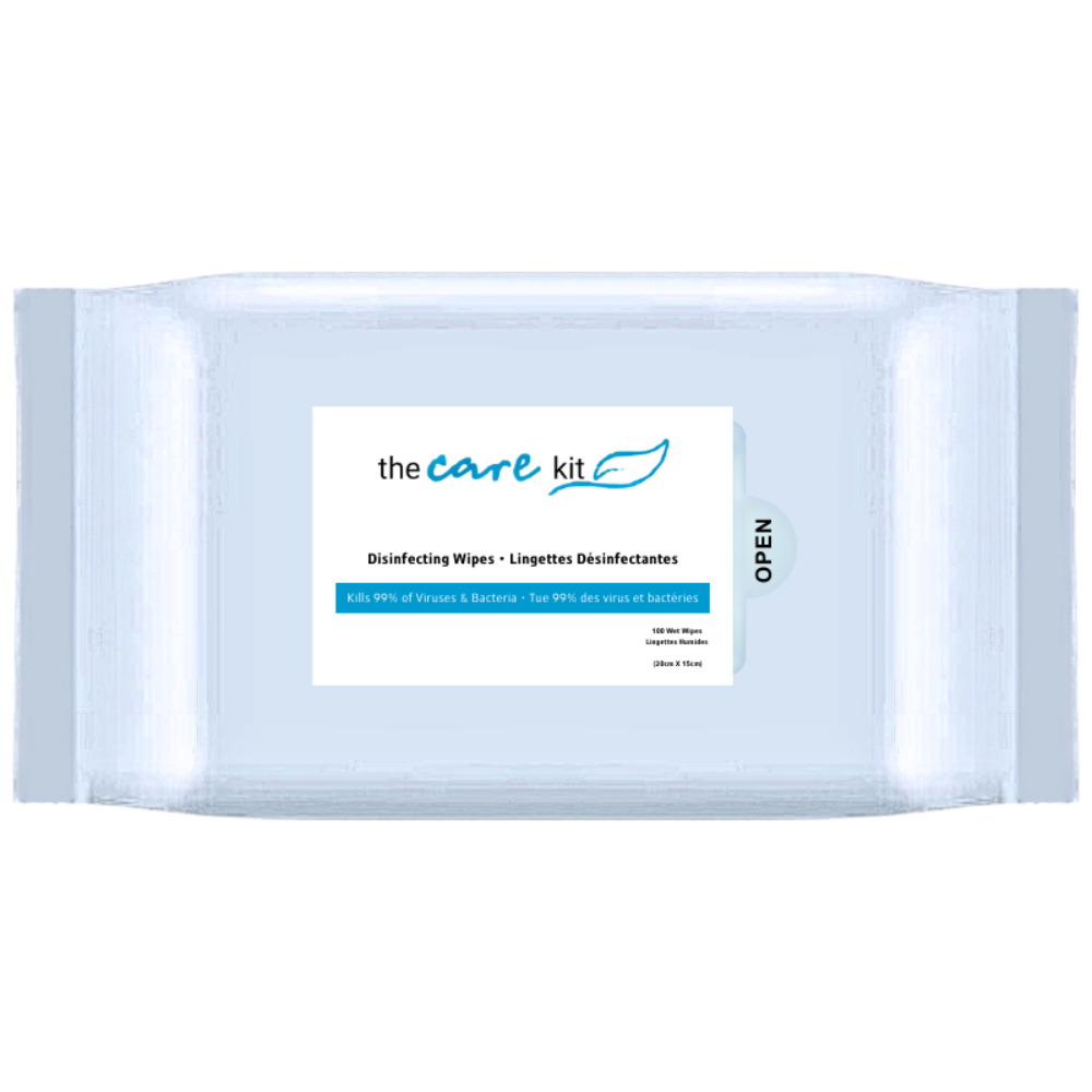 Alcohol-free surface wipes available in bulk for hotel rooms, spas, schools, and public areas