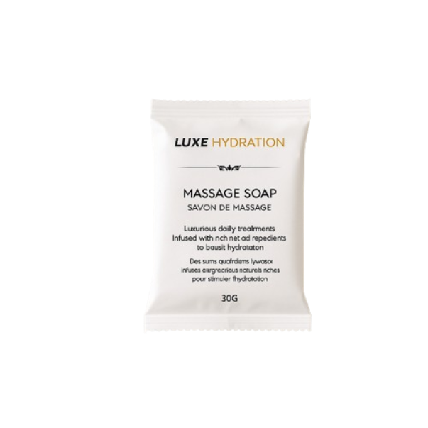 Compact guest soap bar available in 13g, 25g, or 30g massage style, ideal for hotel, Airbnb, and spa amenity kits