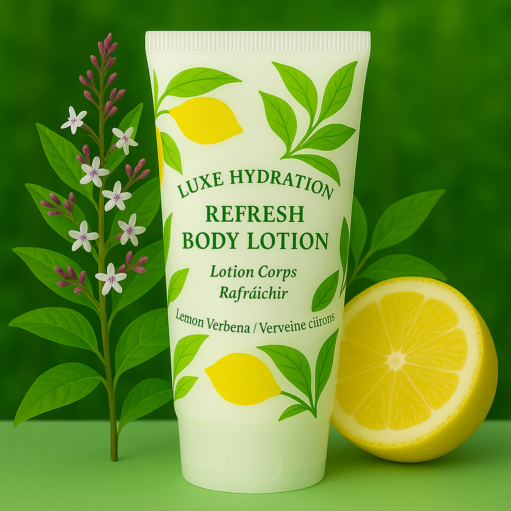 30ml body lotion with basil and citrus notes, ideal for spa hotels, hospitality providers, and guest toiletry kits