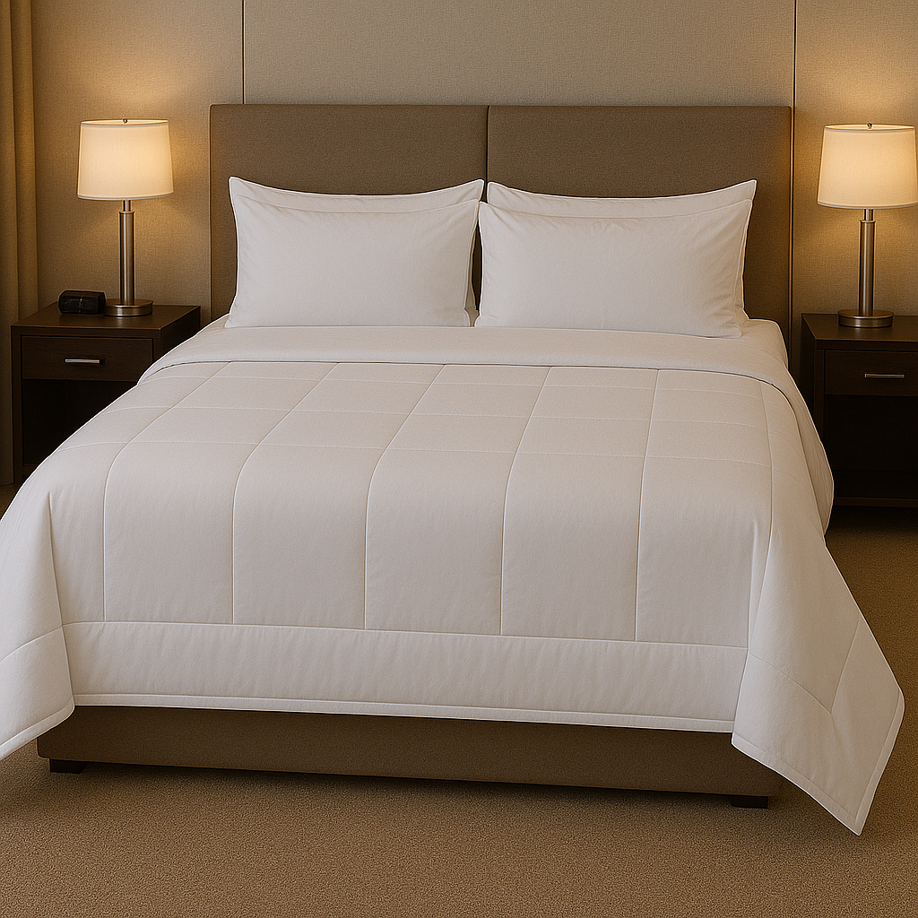 Microtech duvet bulk wholesale, soft and durable bedding insert for hotels, guest rooms, and hospitality use