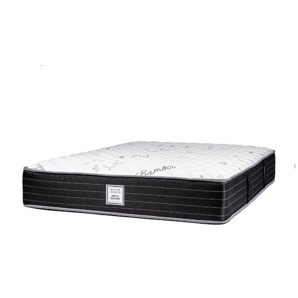 Orthopedic Mattress with bamboo quilted top, designed for firm support and luxury comfort. Perfect for hotels. Available at Canadian Hotel Supplies