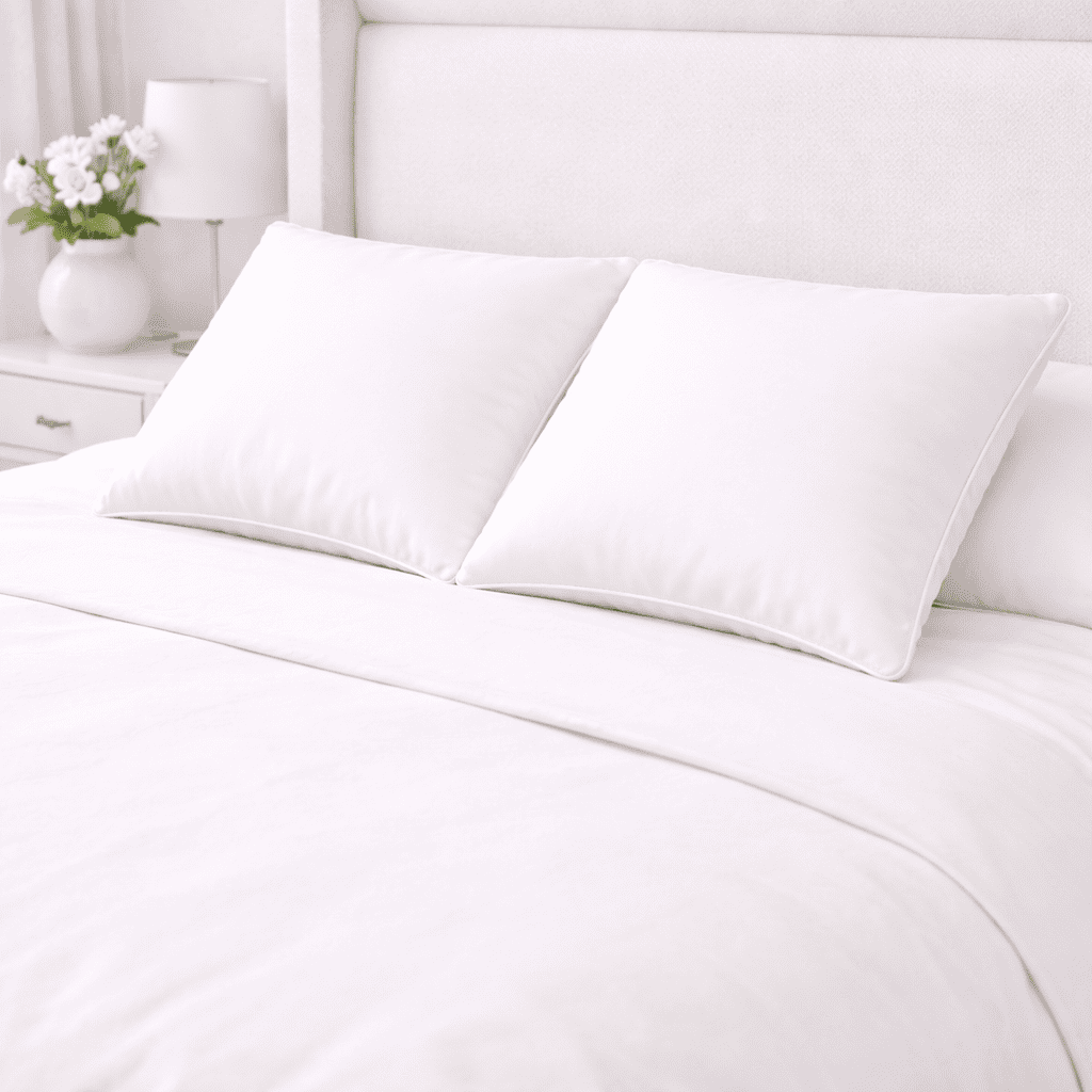 Standard medium firm pillow, soft cover with supportive core for better sleep posture