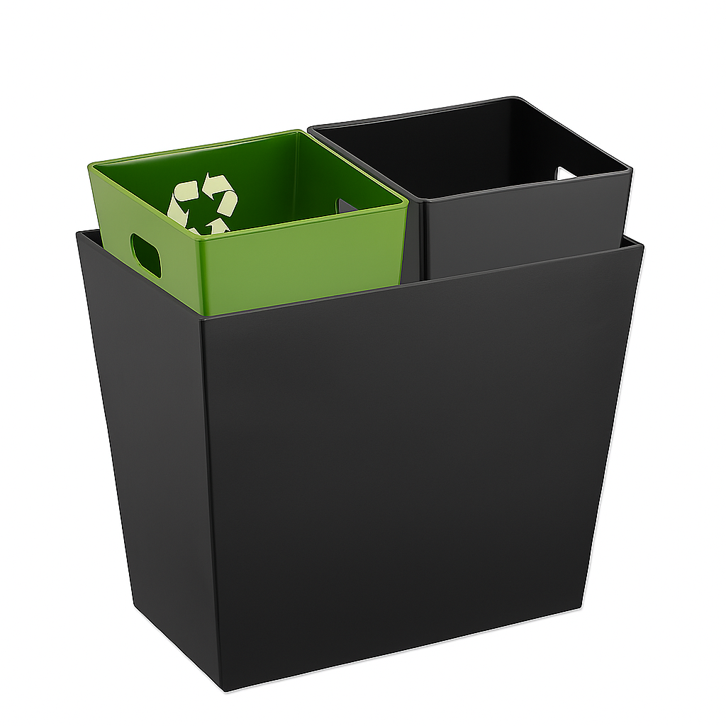 Recycling and waste bin for hotels, Airbnb, offices, ideal for guest rooms and hotel lobbies