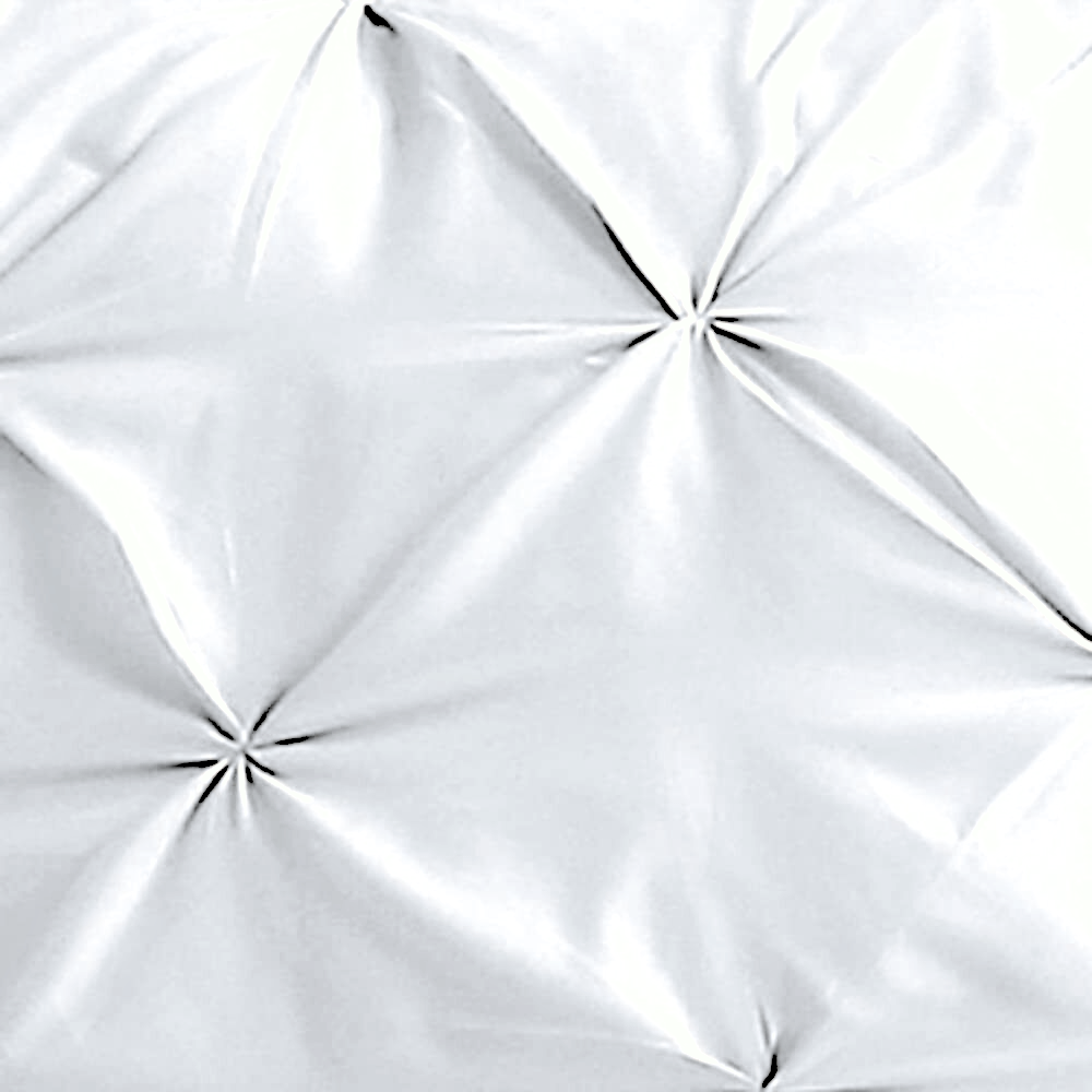 Pintuck Comforter Set 3 Pieces - White - Close up