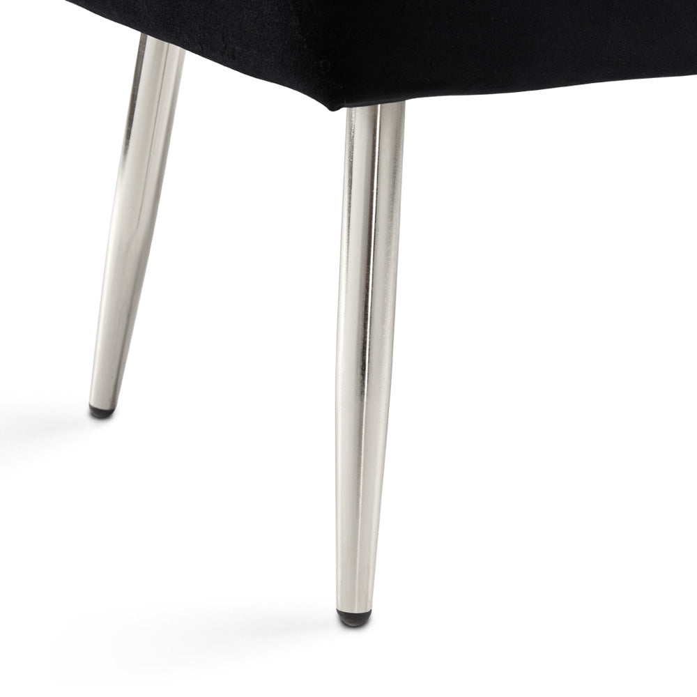 Enya Storage Bench with silver legs