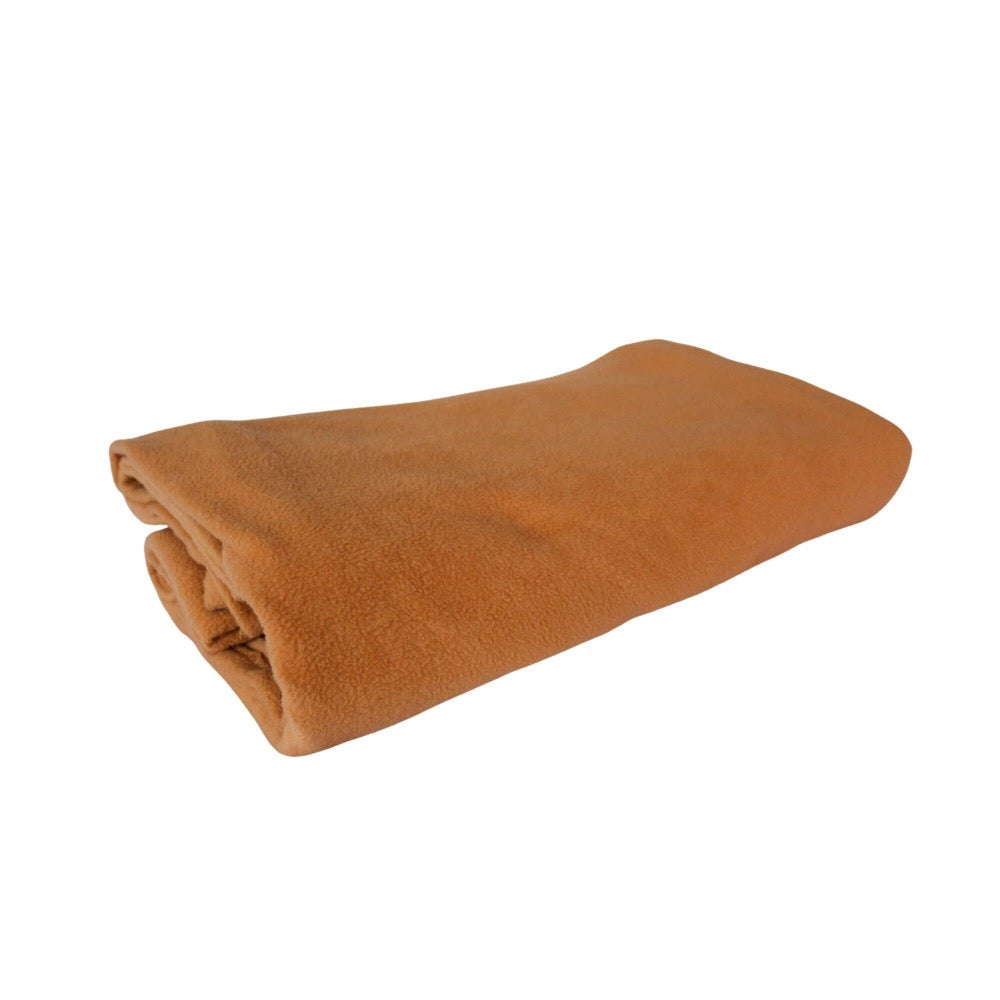 Luxury Hotel Velour Fleece Blanket Brown