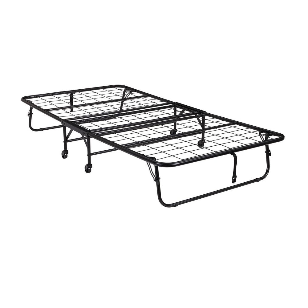 Folding Roll Away Guest Bed-Black frame