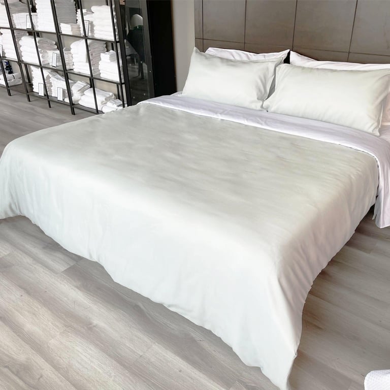 3-piece duvet cover set with matching pillow shams, perfect for hotel, Airbnb, and resort bedding