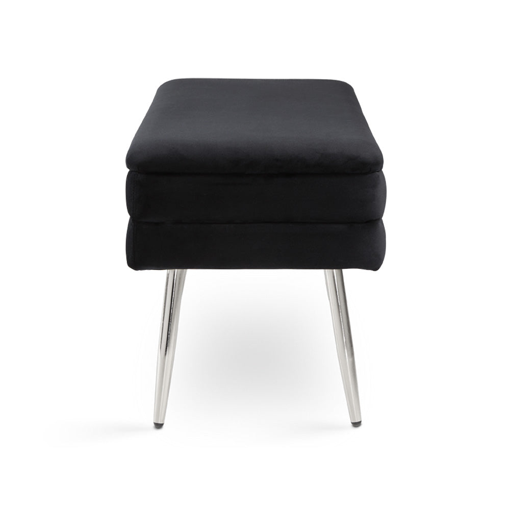 Black velvet Enya Storage Bench