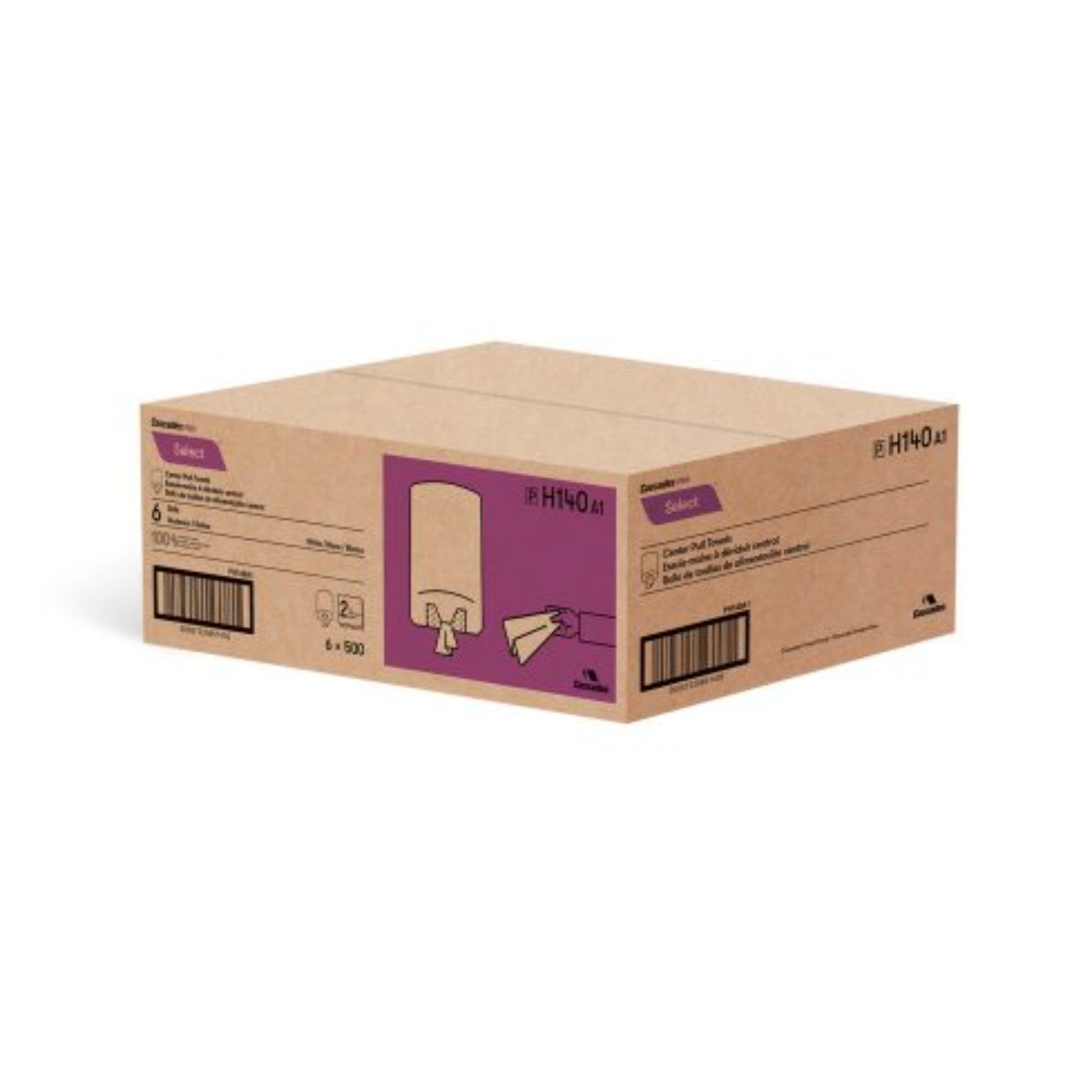 Cascades Pro Center Pull Towel - 2 Ply x 500 White sheets