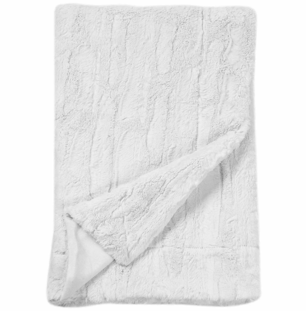 Reversible Lightweight Faux Fur Throw Blanket used both side 50 X 60