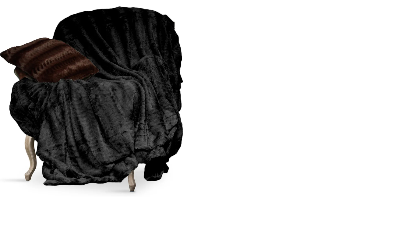 Reversible Lightweight Faux Fur Throw Blanket 50 X 60 for sofa