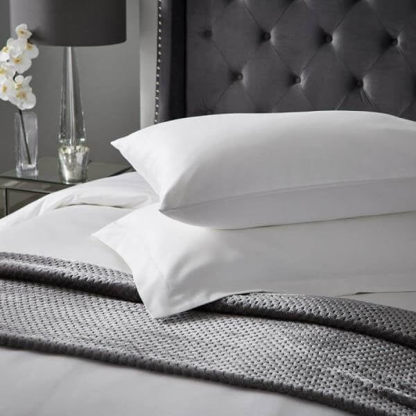 Premium hotel-style pillowcase for guest rooms and short-term rentals, designed for comfort and durability