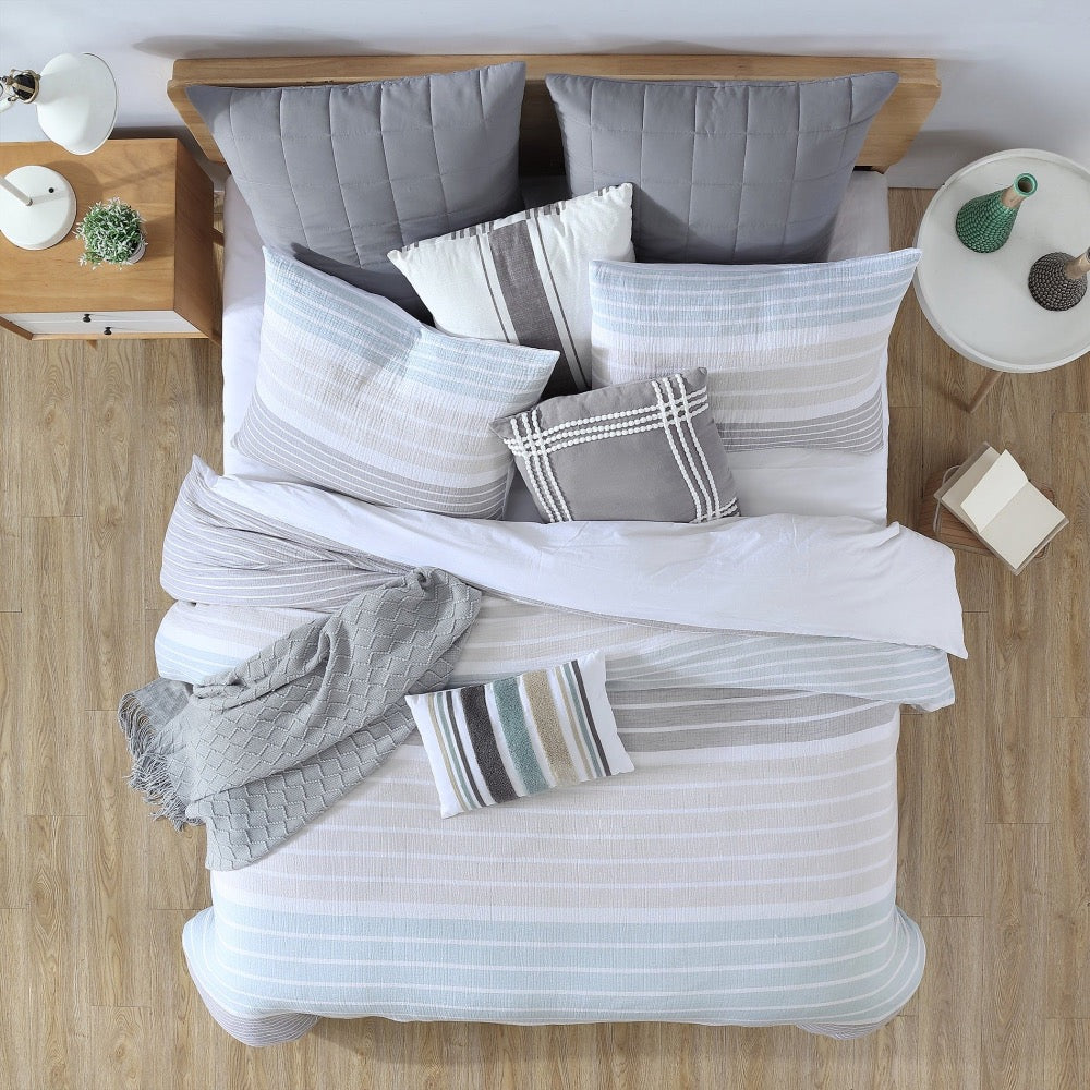 Luxurious Ensemble - Prewashed Duvet Cover and Pillow Shams by Cordelia - Oatmeal