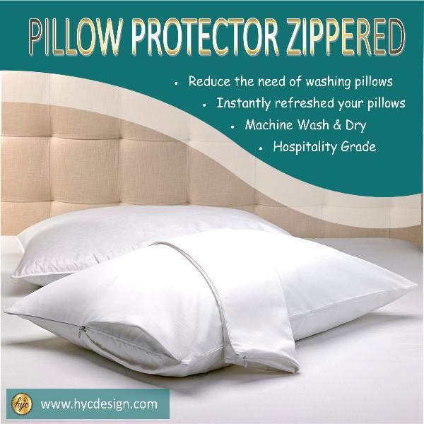 Affordable pillow protectors for Sheraton, Marriott, and holiday inn. Available for bulk bedding supply