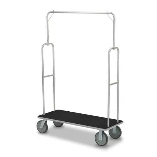 Crafted from brushed stainless steel, this cart offers a spacious 22Wx70.5Hx47L design