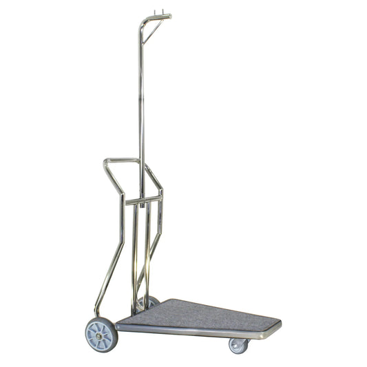 Built with an H.D. round and square tube frame, vertical retainer bars, a 34.75" garment hanger bar, and luggage wheel guards