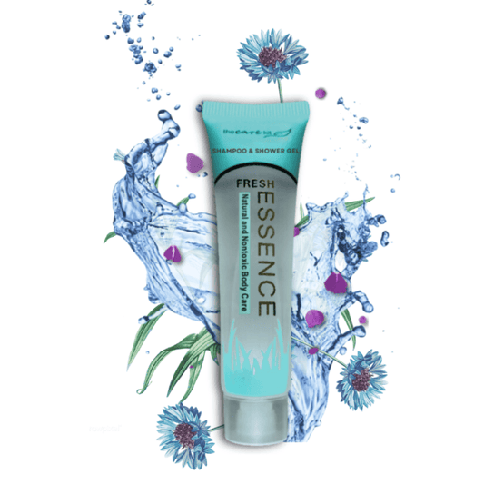 15ml hair shampoo and shower gel tube for hotel amenities, ideal for guest use in resorts, inns, and Airbnb bathrooms