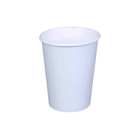 Bulk white paper hot cups for food-service suppliers, ideal for guest-room coffee stations and conference setups