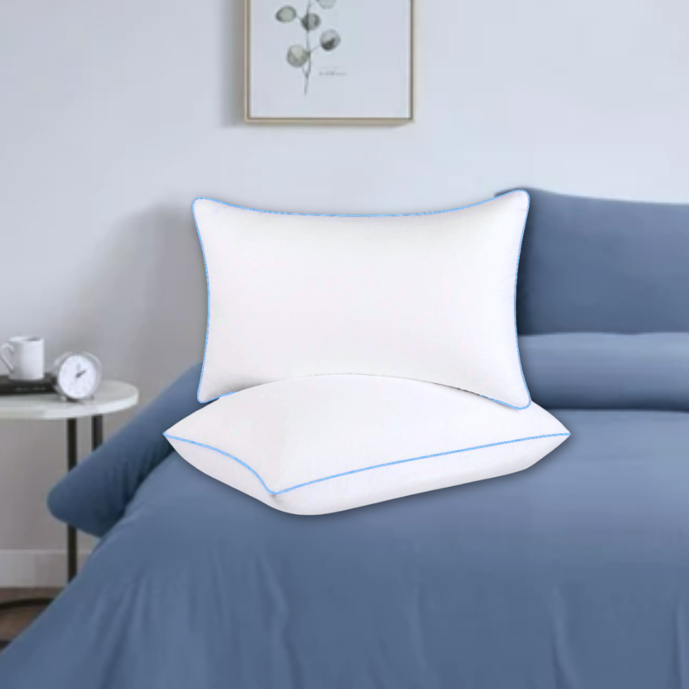 IHG Soft Pillow - Lightweight queen-size pillow featuring a soft feather filling, perfect for enhancing comfort in luxury hotel chain guest rooms or eco-friendly Airbnb accommodations.