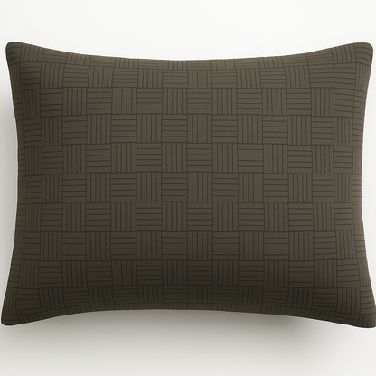 Luxury Grey Duvet Cover Set 3D Weave Texture with Zipper Closure