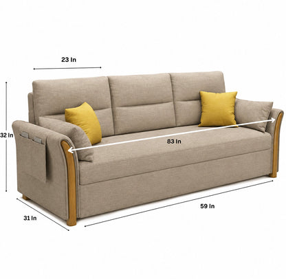 Modern Convertible Folding Sofa Bed with Storage